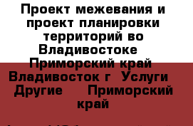 Проект межевания и проект планировки территорий во Владивостоке - Приморский край, Владивосток г. Услуги » Другие   . Приморский край